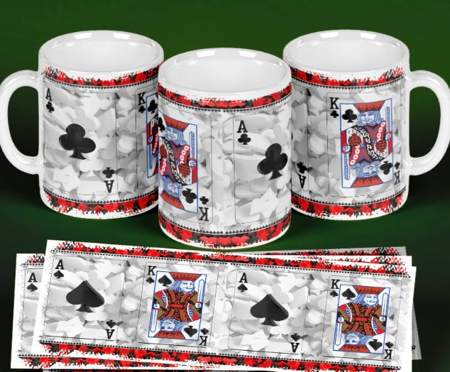 White & Red Ace Tumbler & Mug Set