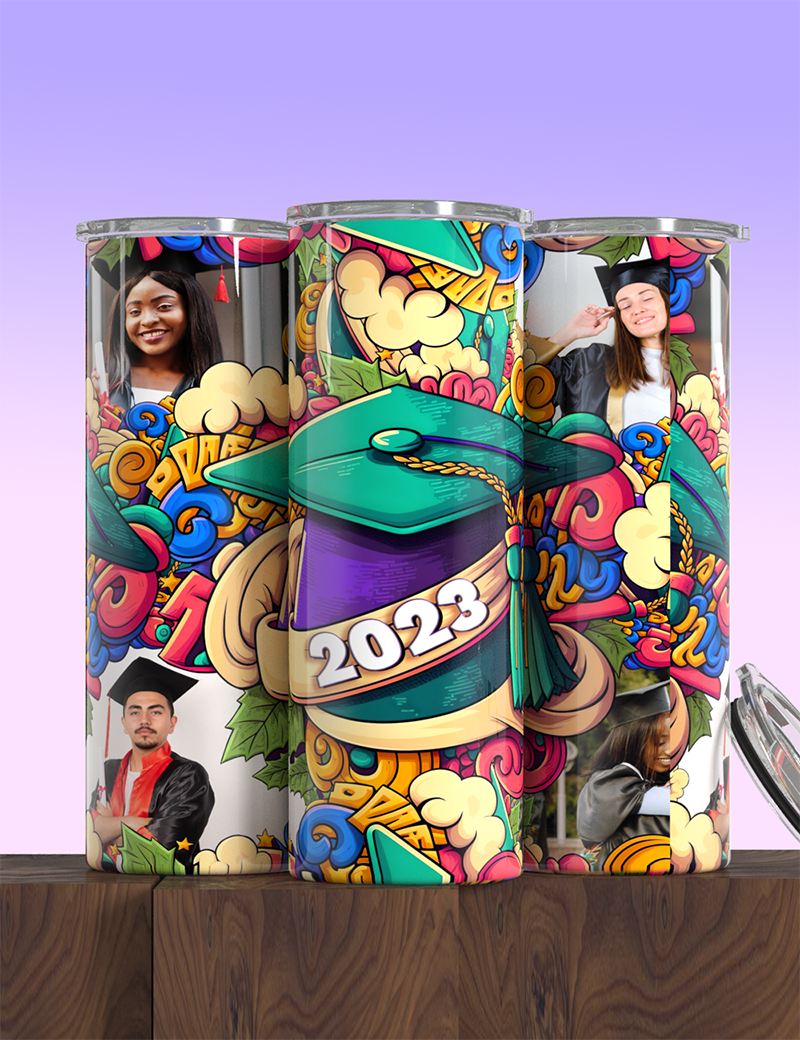 Custom Graphic Design Graduate Tumbler