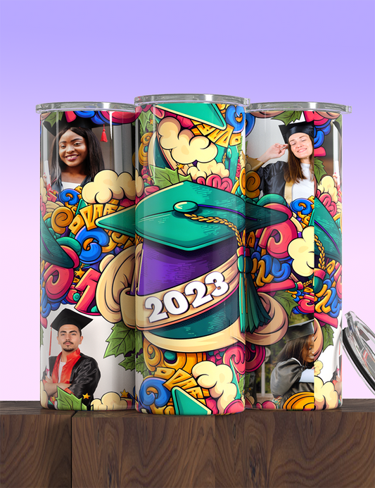 Custom Graphic Design Graduate Tumbler