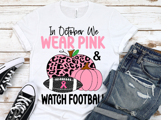 “In October We Wear Pink” Breast Cancer Honored Tshirt