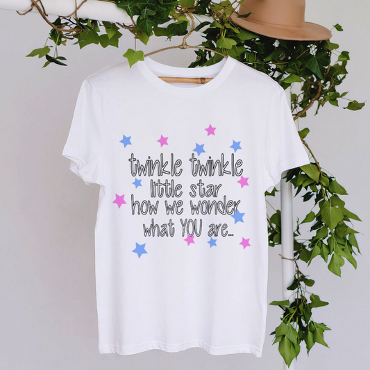 Twinkle Twinkle Gender Reveal Tshirt