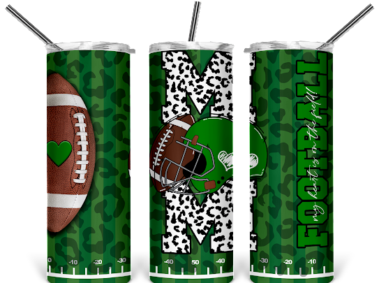 Mom Football Styled Tumbler