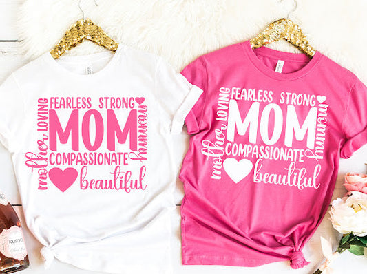 "Words Of Affirmation" Mom Tshirts