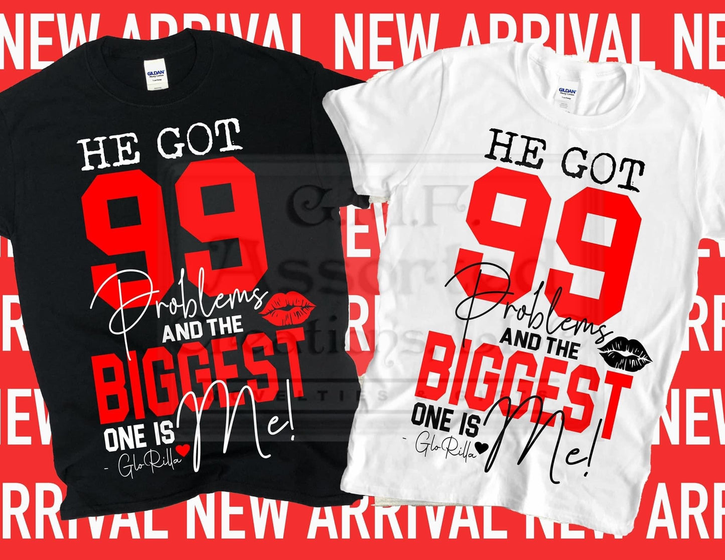 His Biggest Problem White & Black T-shirt