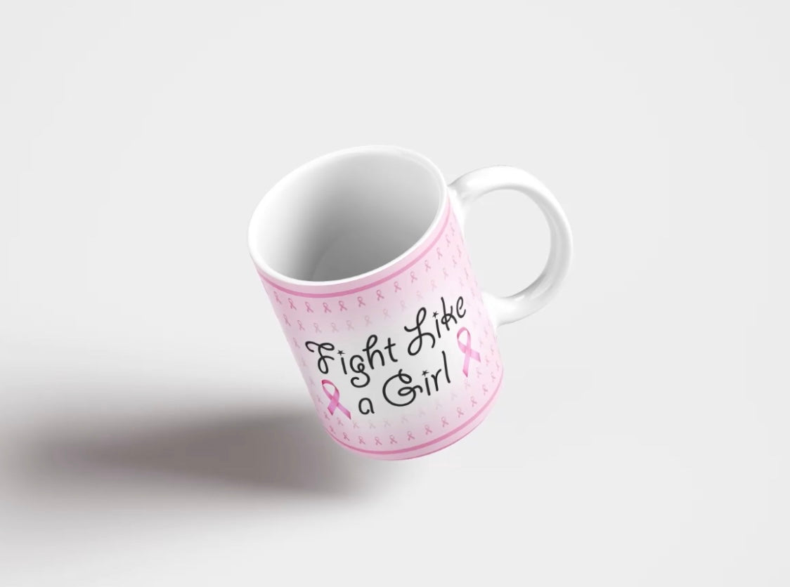 “Fight Like A Girl” Breast Cancer Honored Mugs