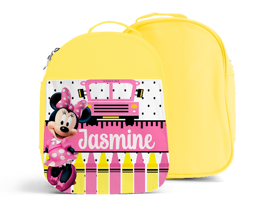 Yellow Little Girls Custom Backpack