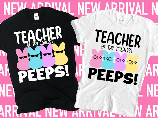 “Teacher Of The Coolest Peeps” Easter Tshirts