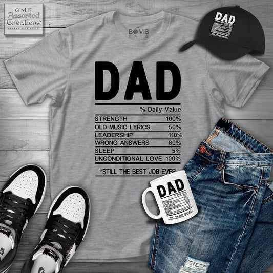 Dad’s Daily Value Tshirt, Hat & Mug Set