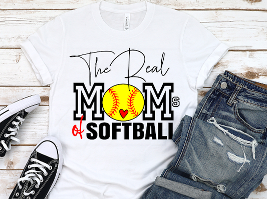 The Real Mom Of Softball Tshirt