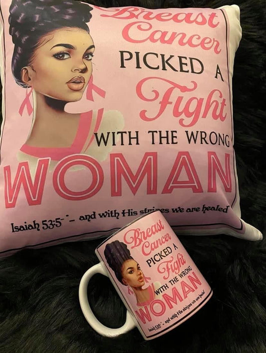 Breast Cancer Pillow & Mug