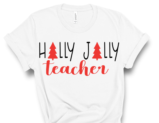 Holly Jolly Teachers Christmas Tshirts