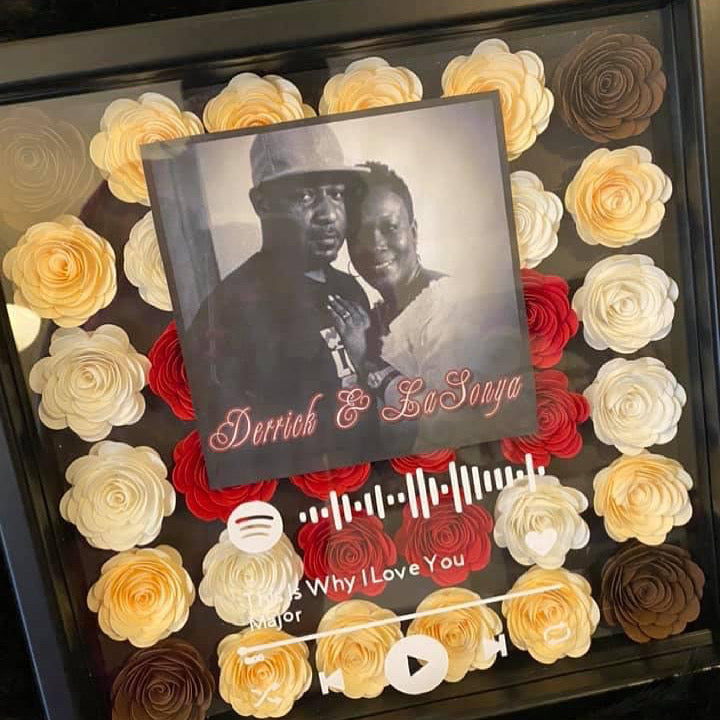 Chocolate Roses Shadow Box