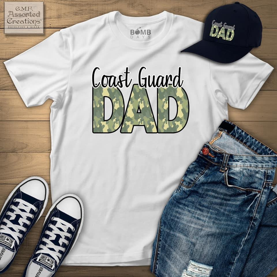 Coast Guard Dad Tshirt & Hat Set