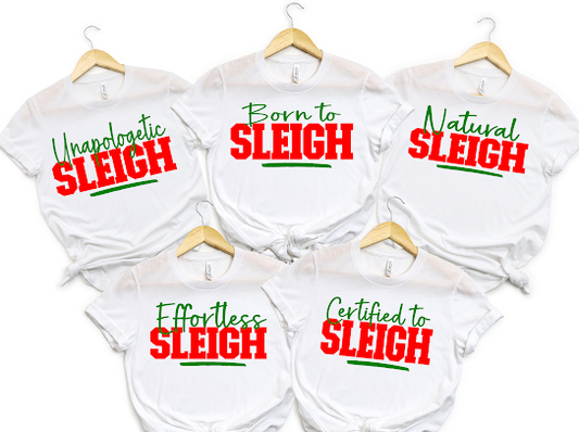 Family Sleigh Christmas Tshirts