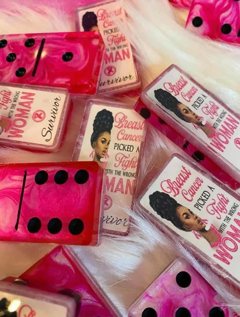 Breast Cancer Dominoes Set