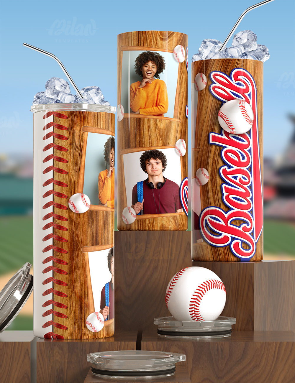 Custom Baseball Tumblers