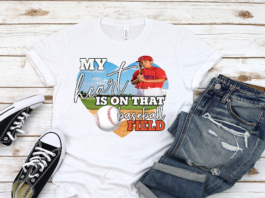 “Heart On The Field” Baseball Tshirt