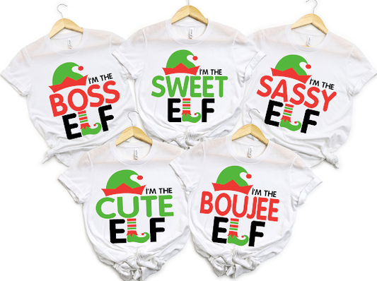 Elf Titles, Family Christmas Tshirts