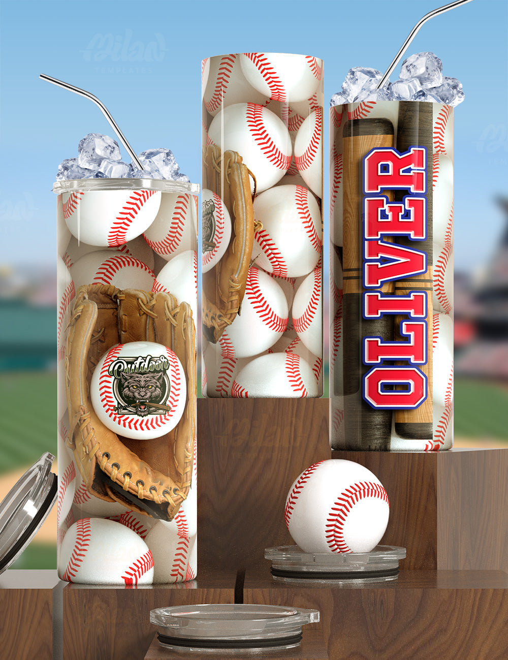 Custom Baseball Tumblers