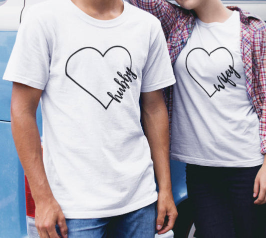 “Hubby & Wife” Couples Tshirts