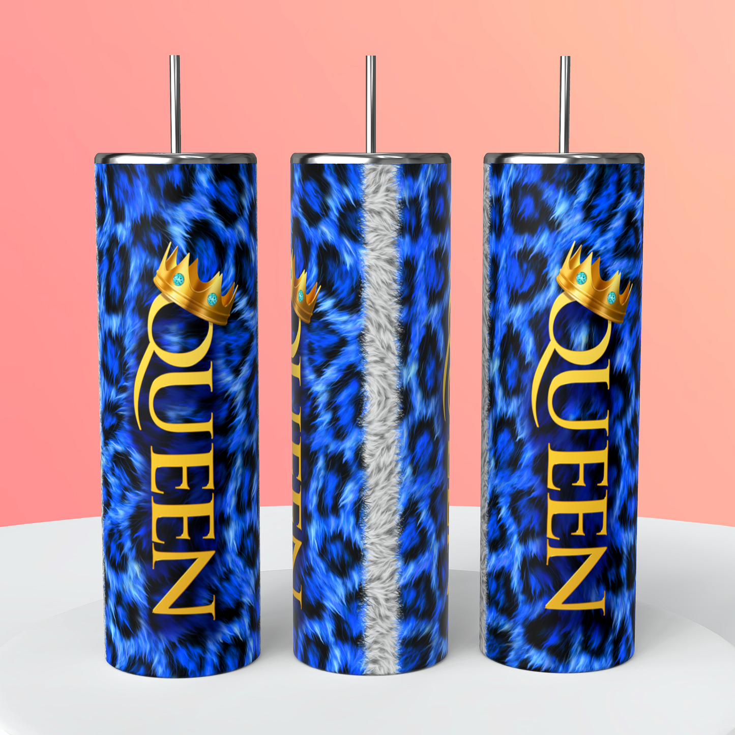 Queen Leopard Fur Tumblers