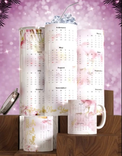 Floral Calendar Tumbler’s & Mug’s