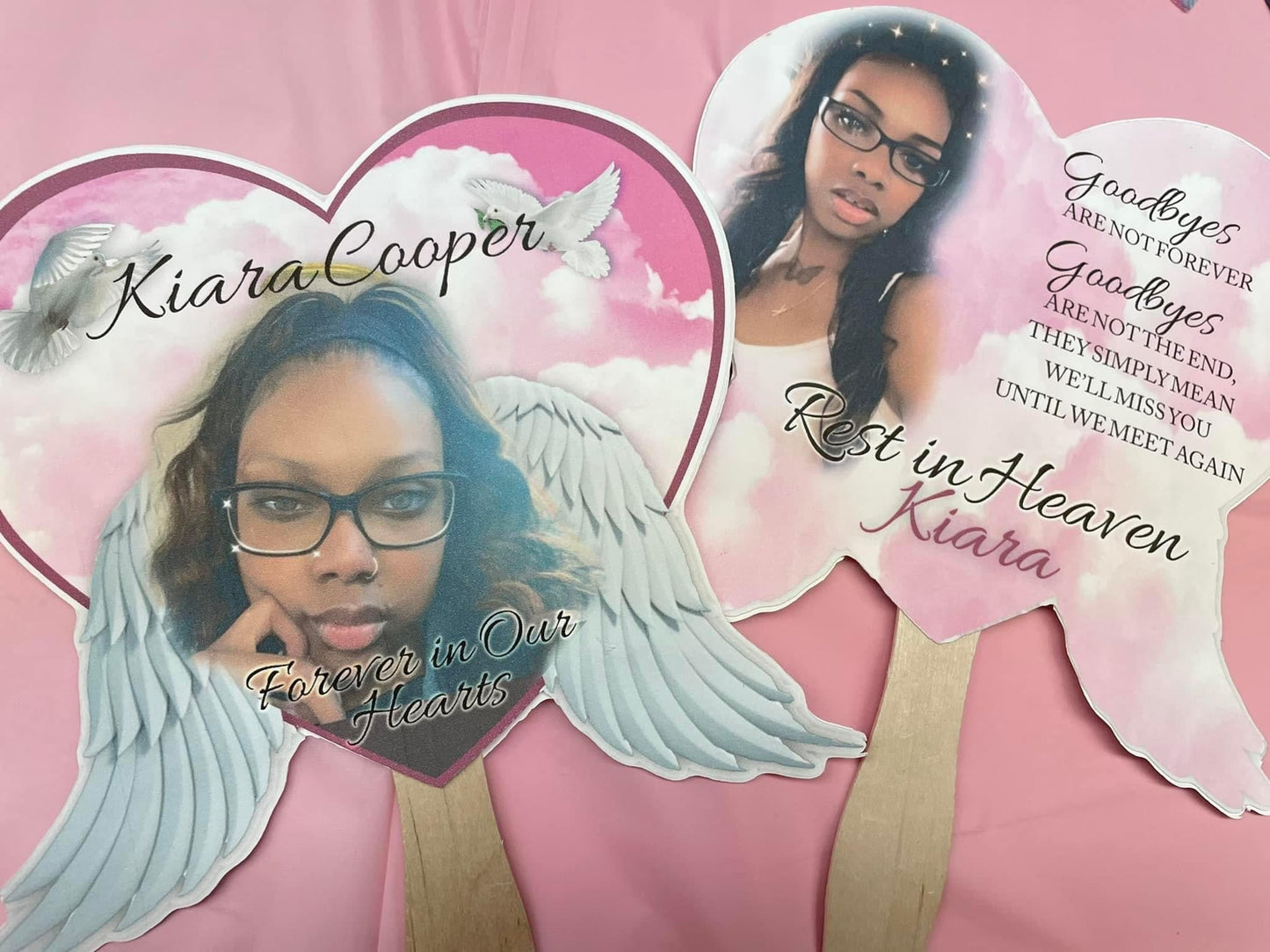 Custom Heart Memorial Fans