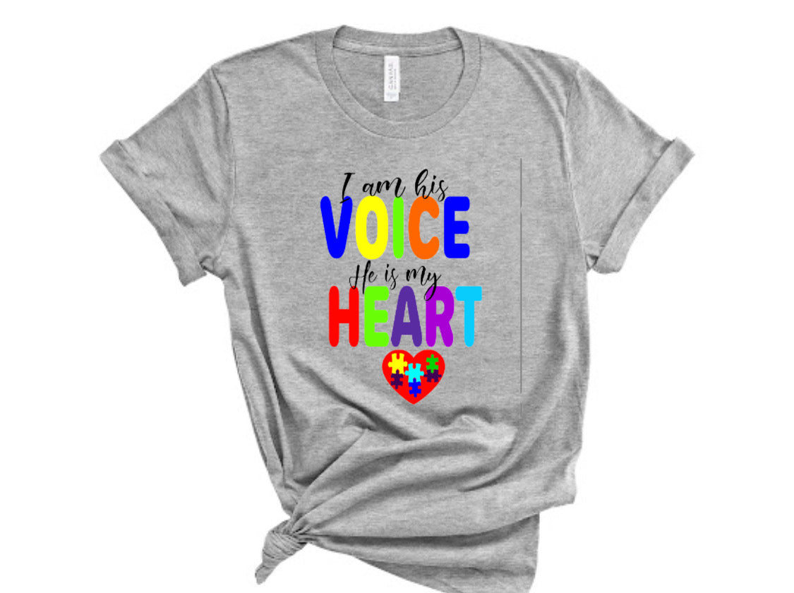 “I Am His Voice” Autism Honored Tshirt