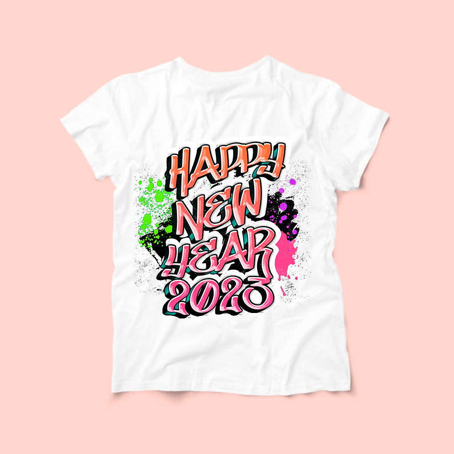 Pink & Orange New Year Tshirt