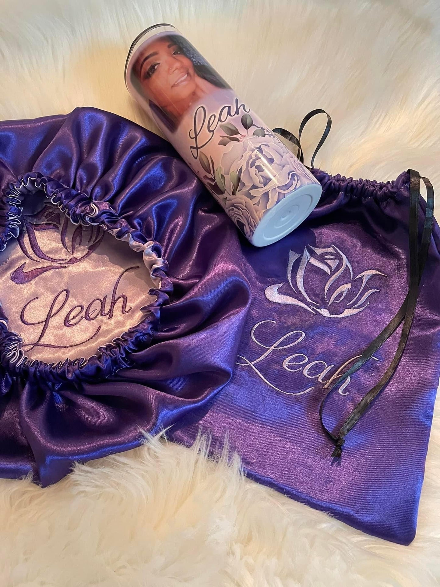 Custom Reversible Bonnet, Tumbler & Bag Set