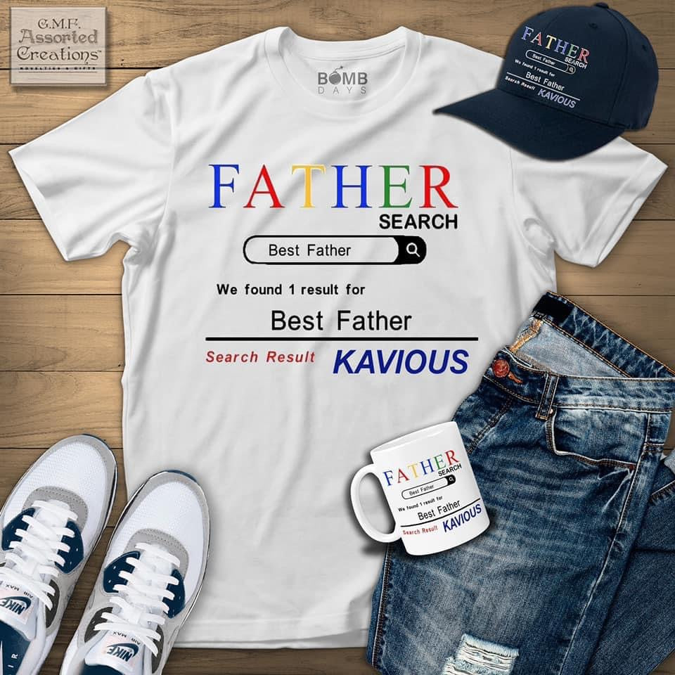 Custom Best Father Tshirt, Hat & Mug Set