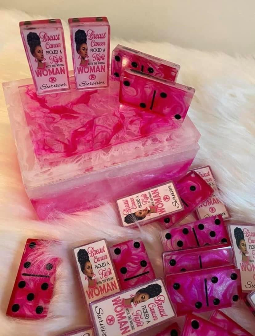 Breast Cancer Dominoes Set