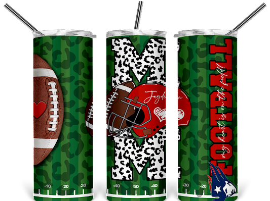 Mom Football Styled Tumbler