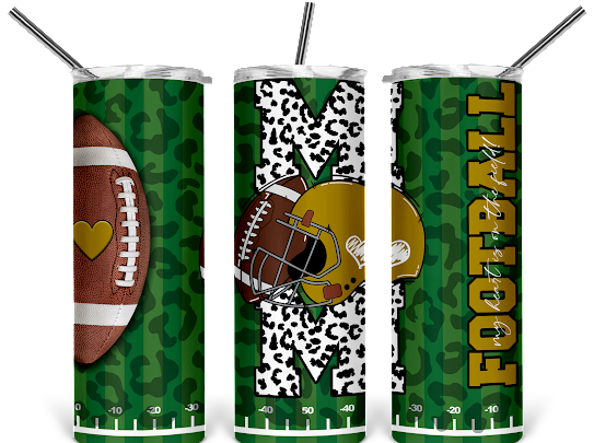 Mom Football Styled Tumbler