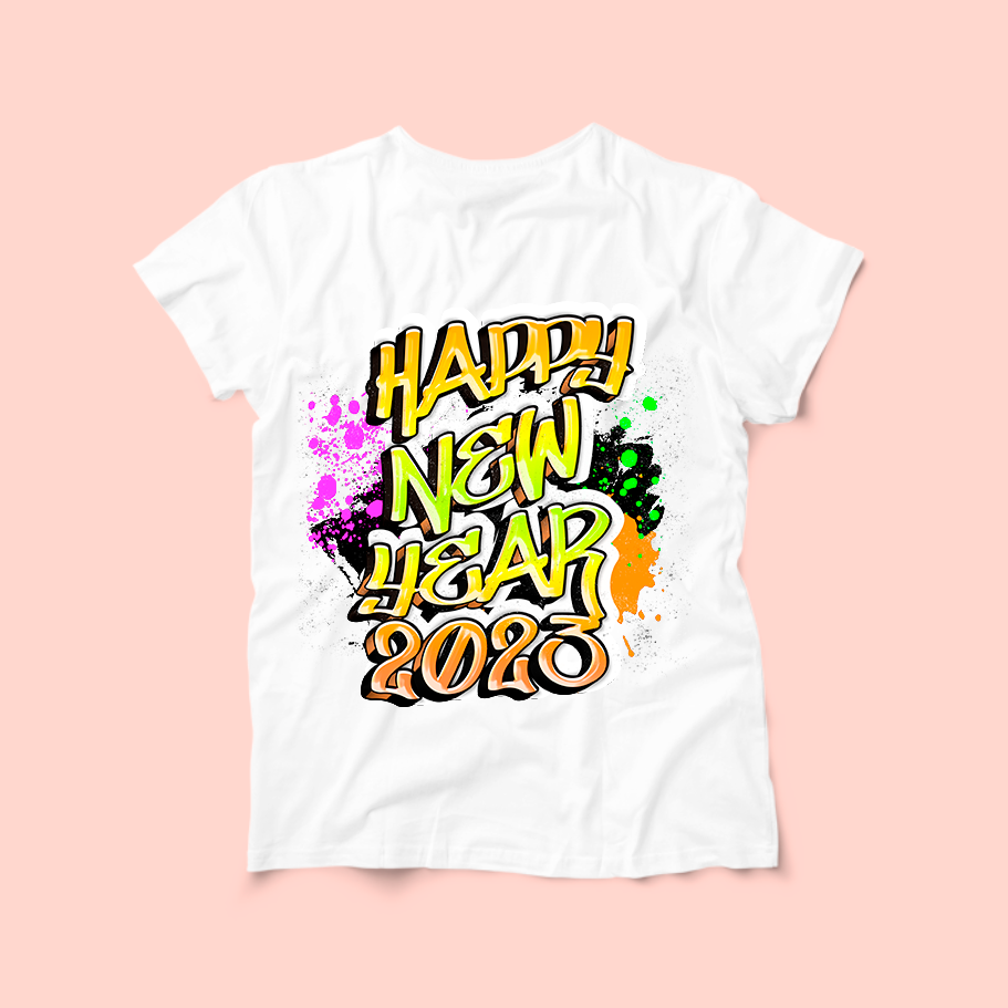 Yellow & Orange New Year Tshirt