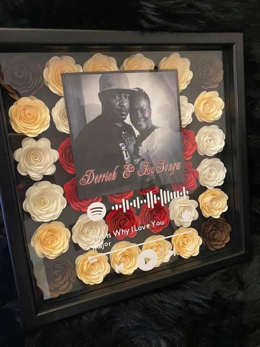 Chocolate Roses Shadow Box