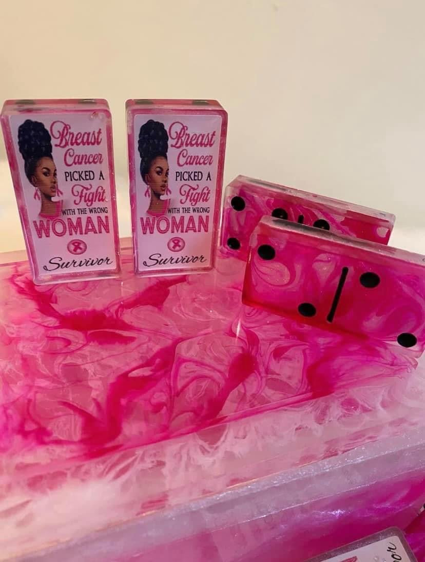 Breast Cancer Dominoes Set