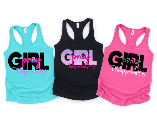 “Girl Pray Philippians” Tank Tops