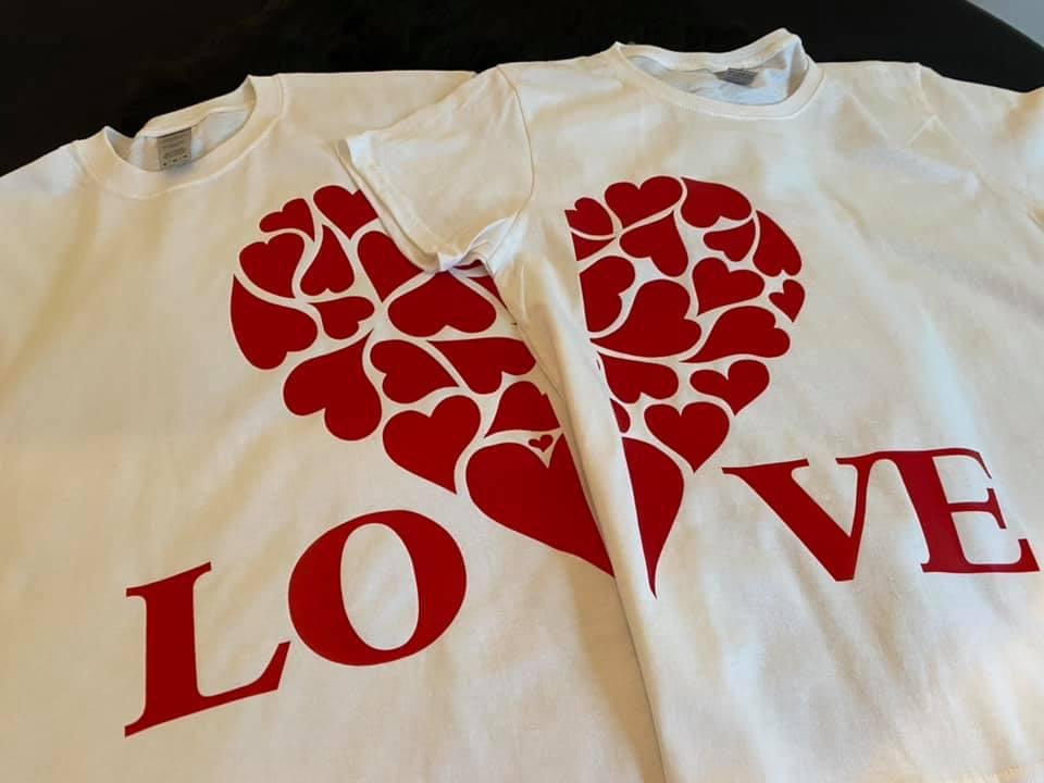 Couples Matching Heart Tshirt