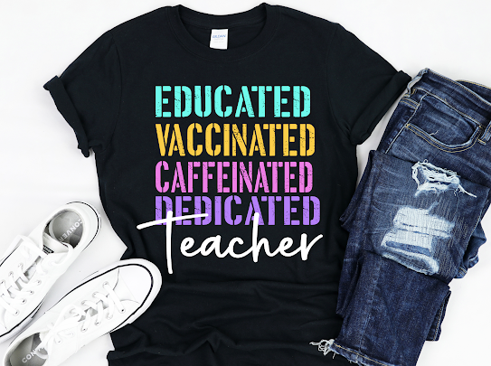 Educated, Vaccinated, Caffeinated Tshirts