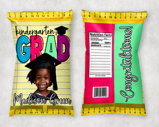 Custom Dozen Kindergarten Grad Themed Chips