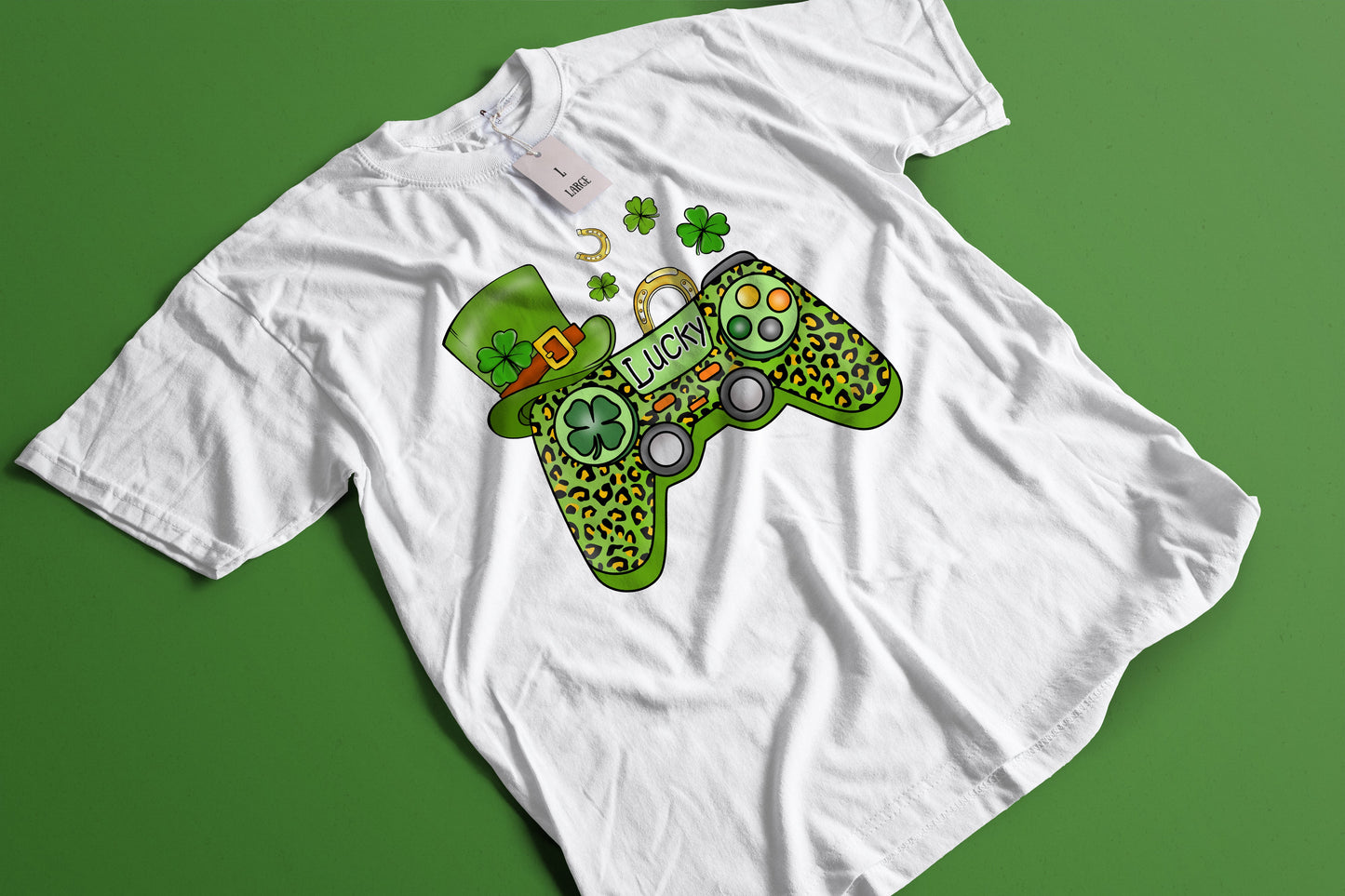 Men's Lucky "Controller Styled" St. Patrick's Day Tshirt