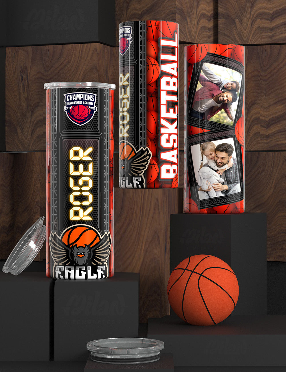 Custom Name & Image Basketball Tumbler