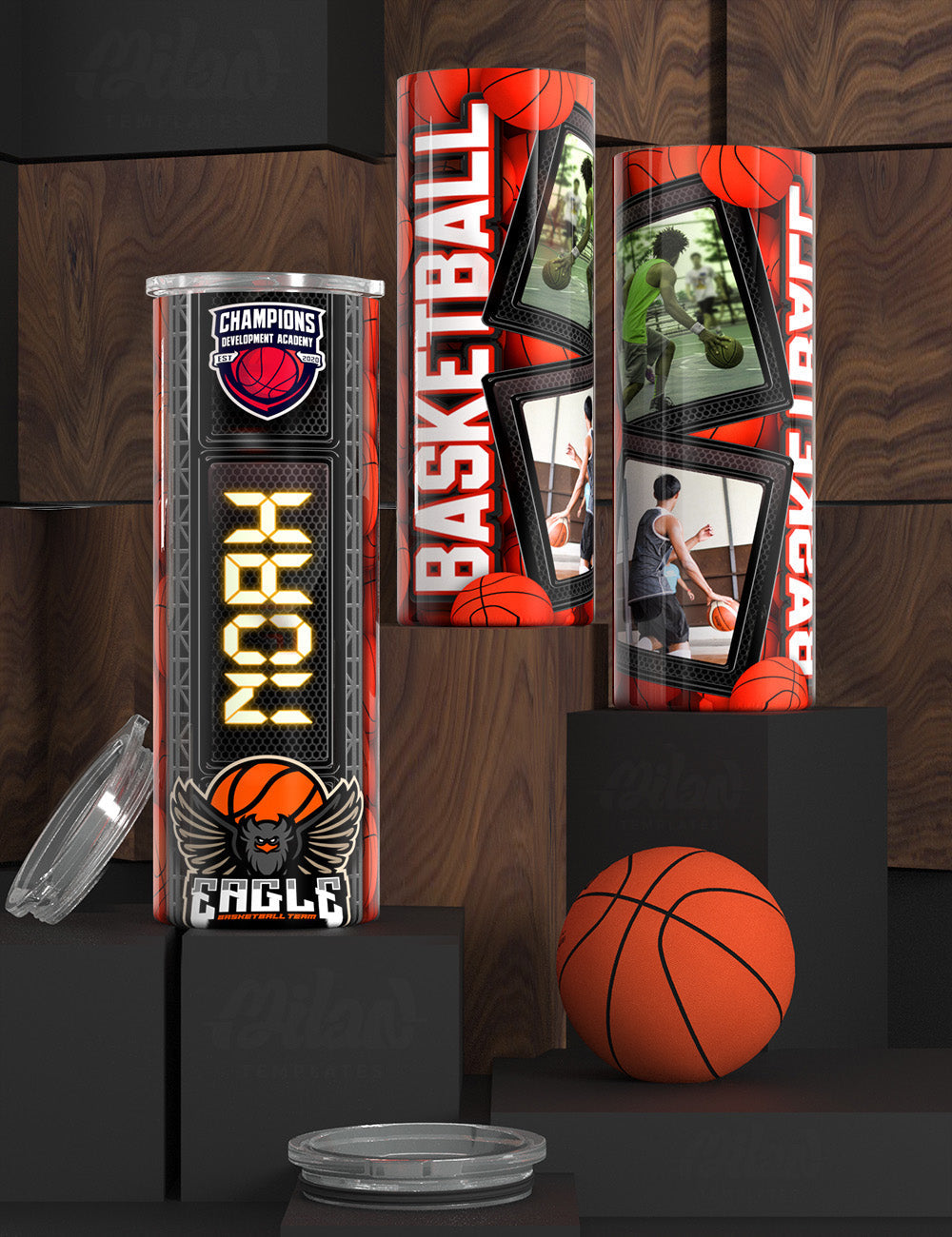 Custom Name & Image Basketball Tumbler