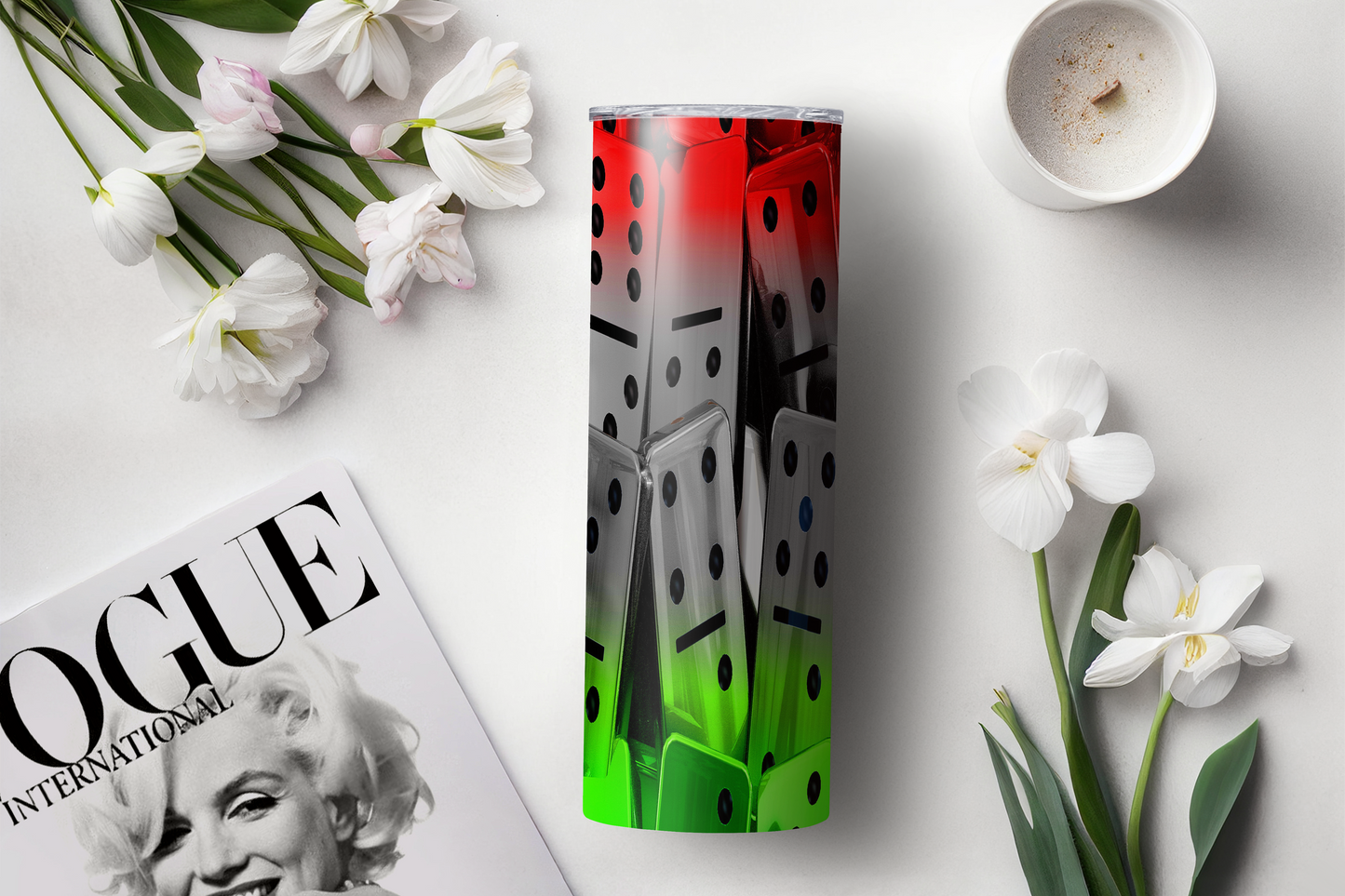 Juneteenth Inspired Dominoes Tumbler