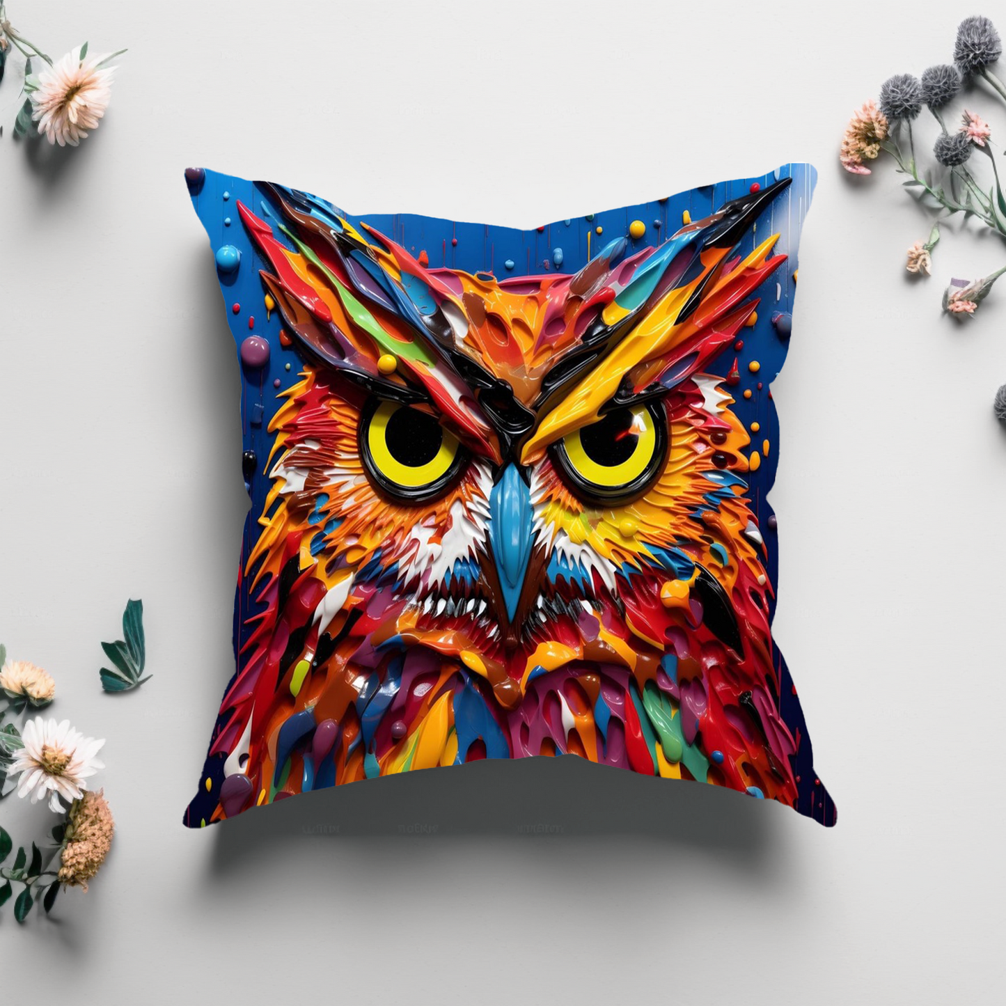 Colourful Owl Pillow