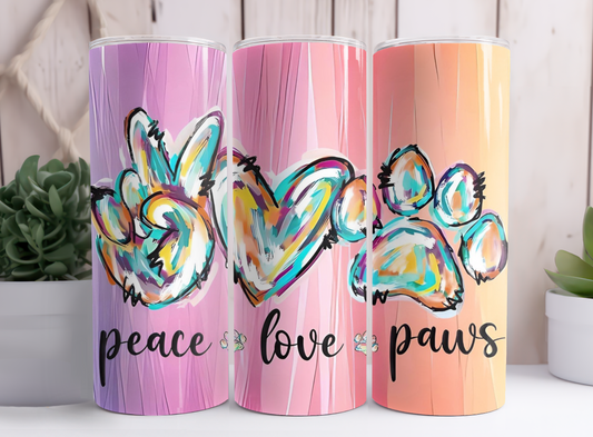 Peace, Love & Paws Tumbler