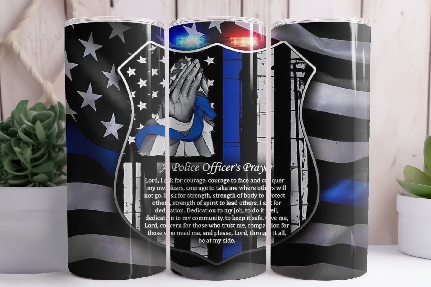 Police Prayer Tumbler