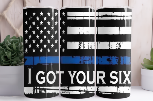 'I got your six" Police Tumbler