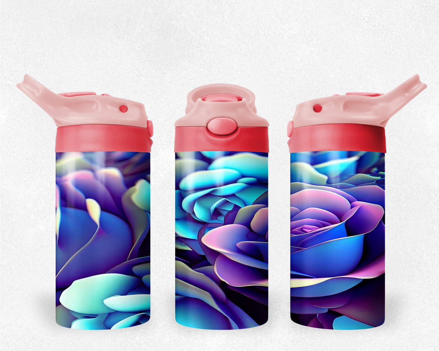 Girl's 3D Floral Sippy Tumbler